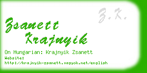zsanett krajnyik business card